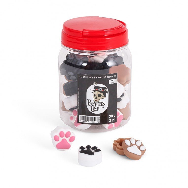 Botes de Silicona Gato 3 ml Display 30 Uds Poppins Lab